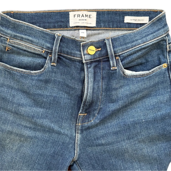 Frame blue jeans ripped Le high skinny size 26 - Picture 4 of 7